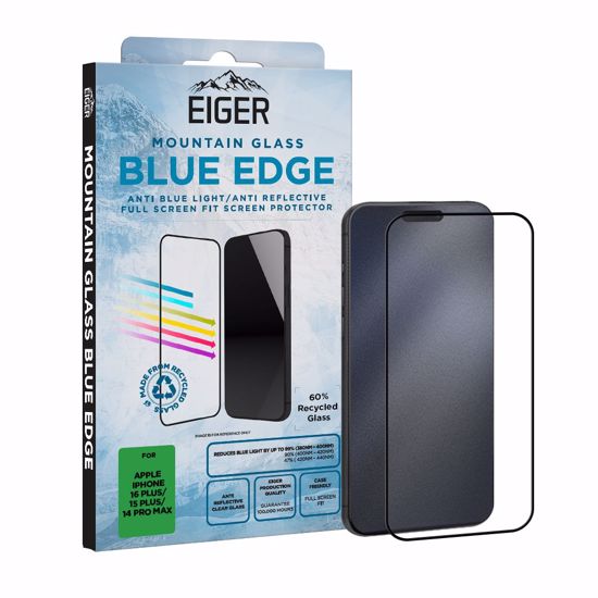 Picture of Eiger Eiger Mountain Blue EDGE Screen Protector GRS for iPhone 16 Plus/15 Plus/14 Pro Max